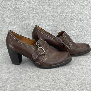 Natural Soul By Naturalizer Brown Ankle Boots Heels Booties Shoes Womens 9.5